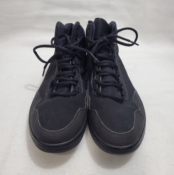 Jordan Executive Solid Black Mid Top Sneakers - Picture 2 of 6